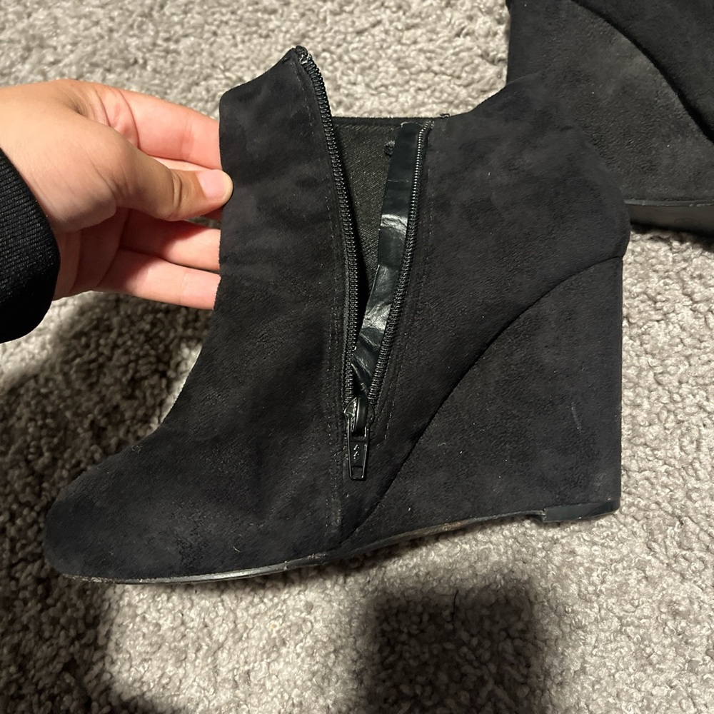 Black ankle boots